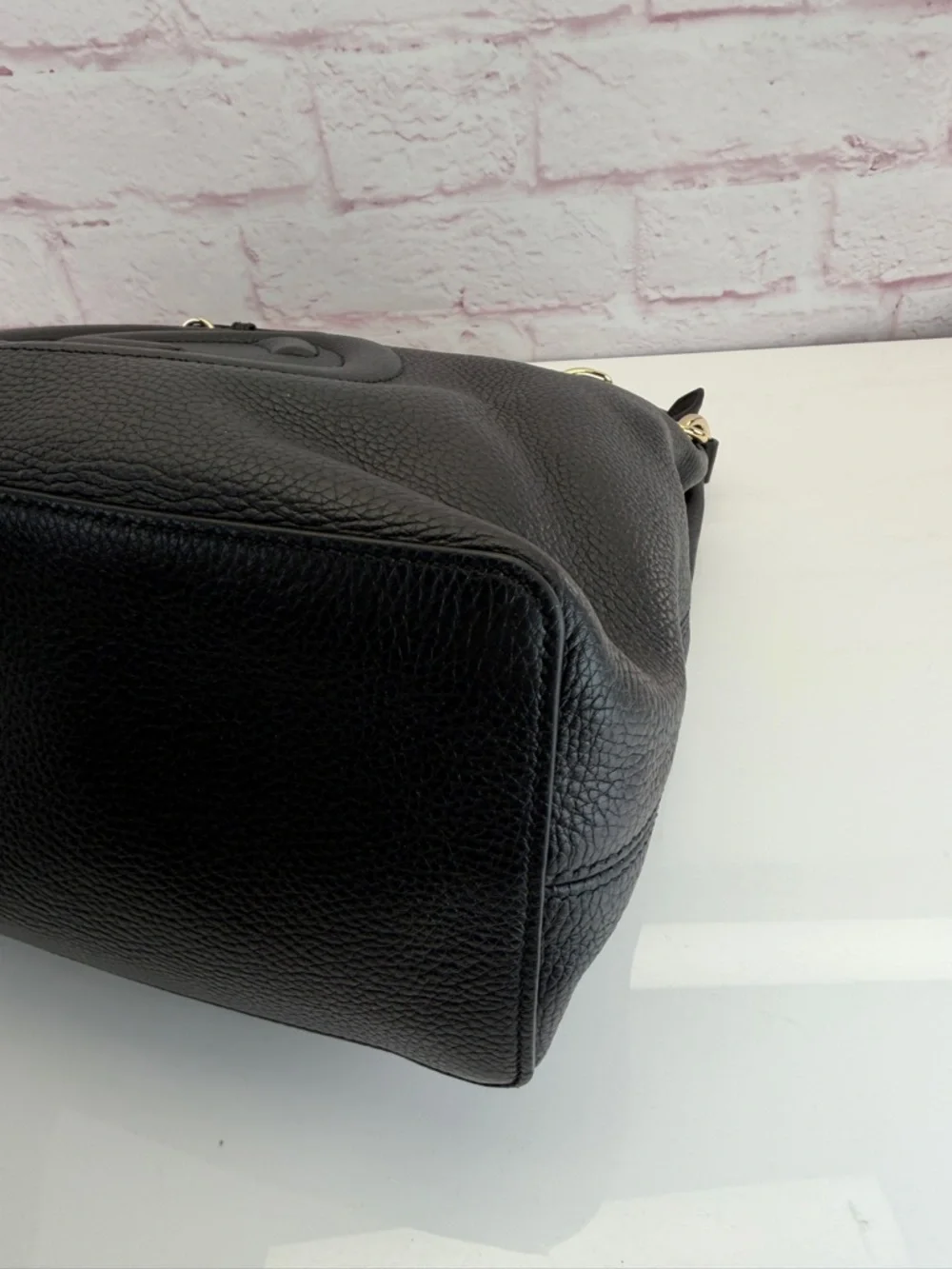 Gucci Pebbled Calfskin Large Soho Hobo Black - Picture 8 of 16